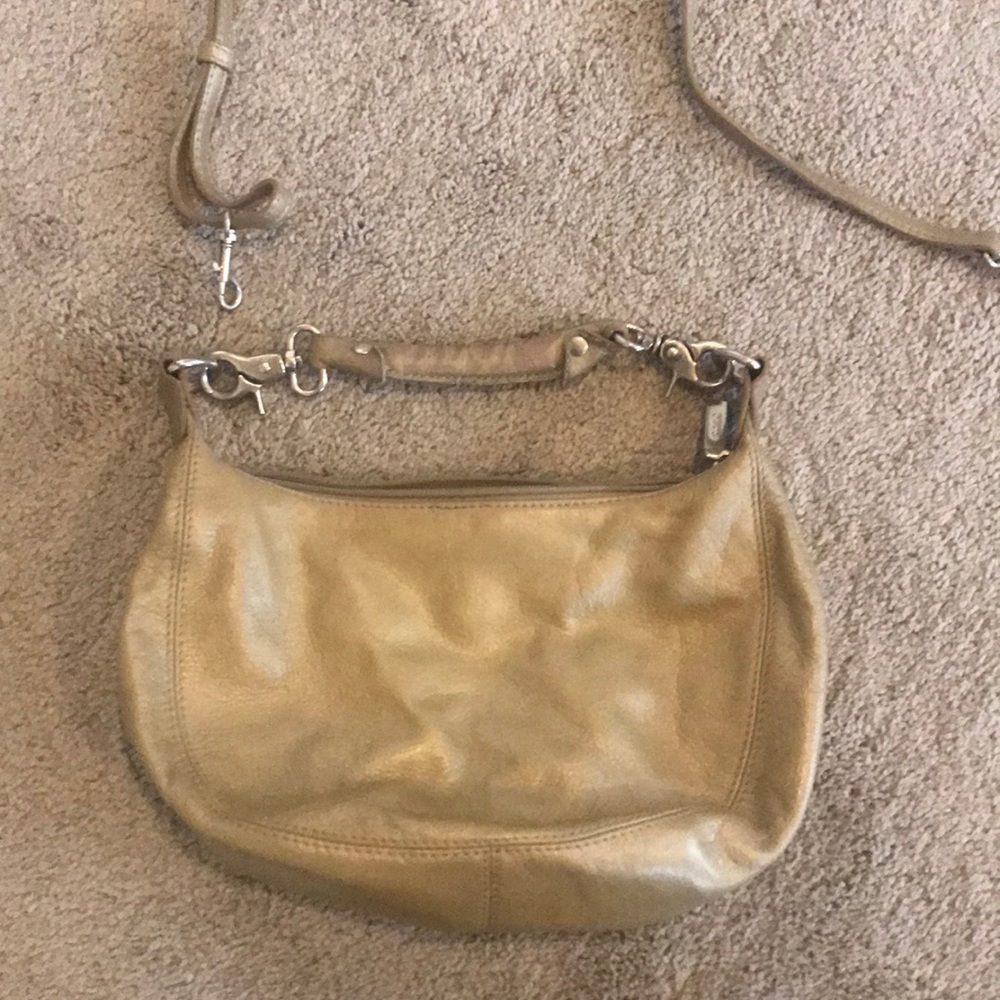 Gold leather Hobo bag